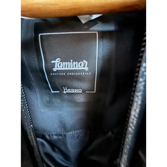 Herno Laminar Black  Quilted Down Long Parka Jacket Coat - Picture 8 of 11